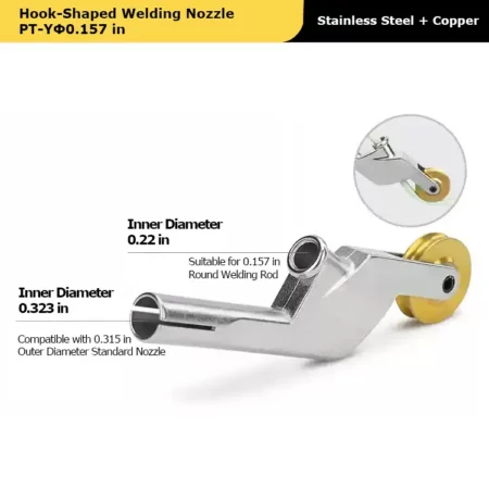 Round Hole Nozzle with Roller PT-YΦ0.157 in for Vinyl Heat Gun