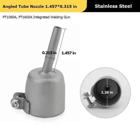 Angled Tube Nozzle 1.457*0.315 in for Vinyl Heat Gun